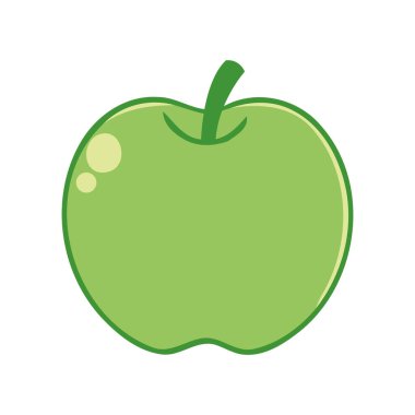 elma meyvesi tasarımı izole edildi