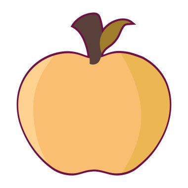 elma meyvesi çizimi izole tasarım