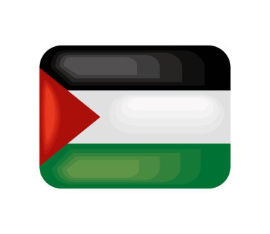 Filistin bayrağı amblem tasarımı izole edildi