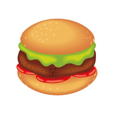 Gurme burger izole çizim tasarımı