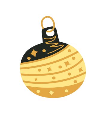 Mutlu yeni yıl balosu illüstrasyonu izole edildi