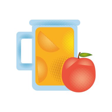 Elma suyu ve meyveli çizimler