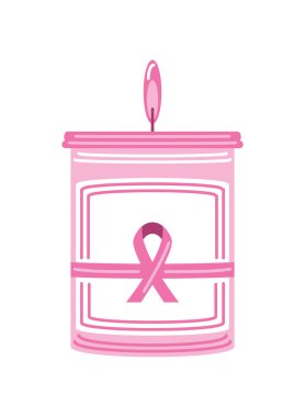 Göğüs kanseri farkındalığı mum çizimi