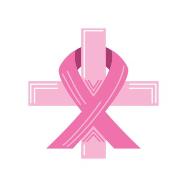 Göğüs kanseri farkındalığı çapraz illüstrasyon