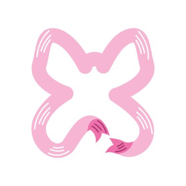 Göğüs kanseri farkındalığı kelebek çizimi