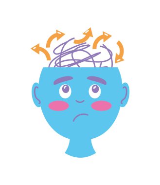 Dikkat eksikliği hiperaktivite bozukluğu farkındalığı çizimi