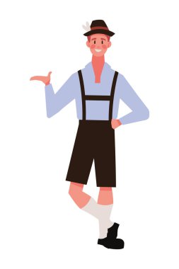 Alman karakter çizimi izole edildi