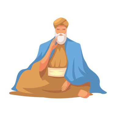 Guru nanak jayanti sikh illüstrasyon