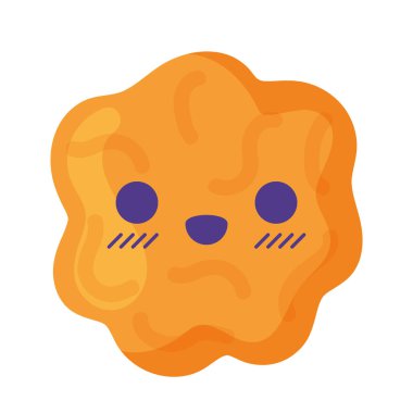 Kawaii kurabiyesi şirin illüstrasyon izole