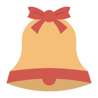 Noel çanı altın izole bir resim.