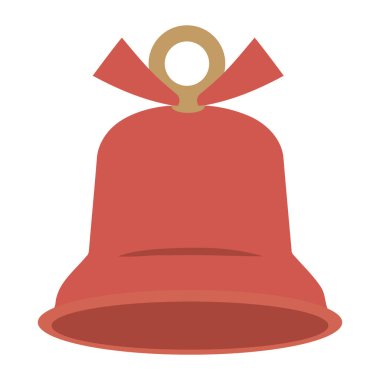 Yılbaşı kırmızı çanı izole edilmiş.