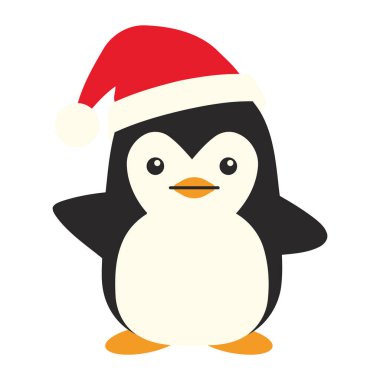 Noel penguenlerinin izole edilmiş küçük çizimleri