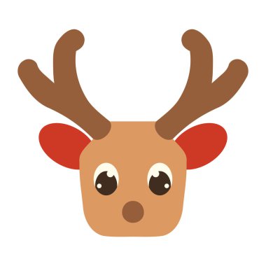 Yılbaşı geyiği kafası izole edilmiş.