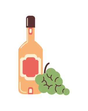 Peru pisco içkisi illüstrasyonu izole edildi