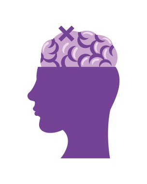 Epilepsi günü hastalığı illüstrasyonu izole edildi