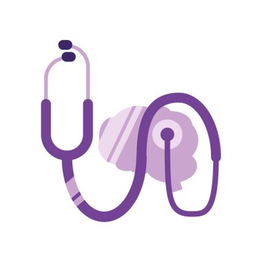 Epilepsi günü tıbbi kampanya illüstrasyonu izole edildi