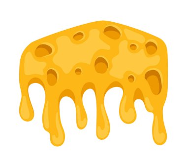 Peynir dilimlenmiş eritilmiş çizimler