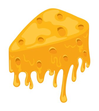 Peynir dilimlenmiş eritilmiş çizim tasarımı