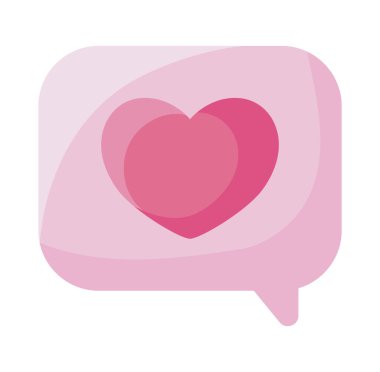 karalanmış kalp mesajı çizimi izole edildi