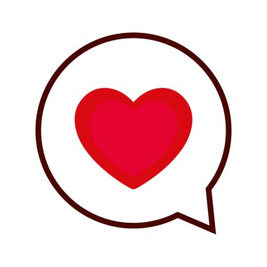 karalanmış kalp kabarcığı çizimi izole edildi