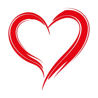 Karalanmış kalp tutkusu çizimi izole edildi