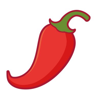 Yarım jalapeno capsicum illüstrasyonu izole