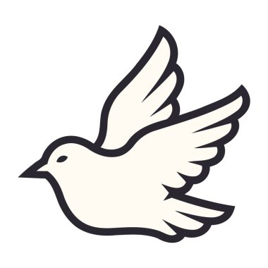 Dünya Barış Günü Uçan güvercin izole