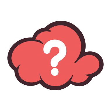 Sorgulama işareti bulut tasarımı olan balon