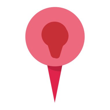 pin simgesi konumu gezisi izole vektörü