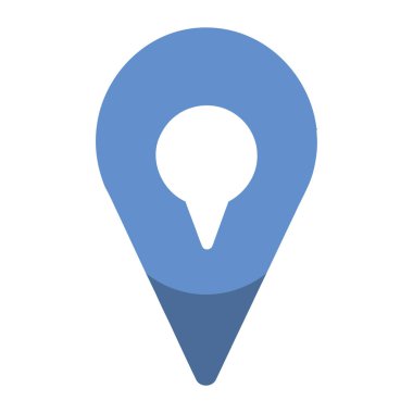 pin simgesi konumu vektör çizimi izole edildi