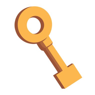 anahtar video oyunu beyaz simgede izole edildi