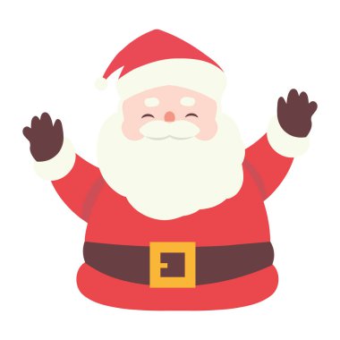 Noel Baba karakteri çizimi izole edildi