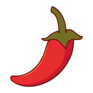 Yarım jalapeno ürün illüstrasyonu izole