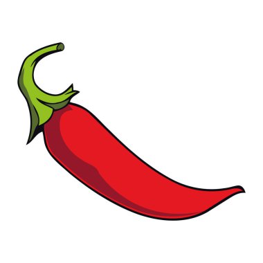Yarım jalapeno baharatlı illüstrasyon izole