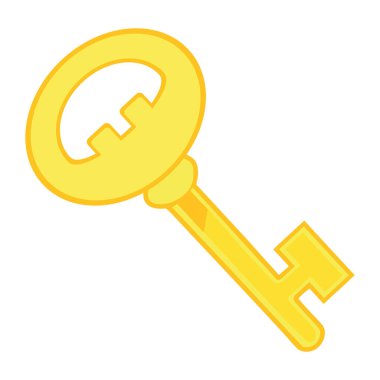 anahtar video oyunu parlak izole simgesi