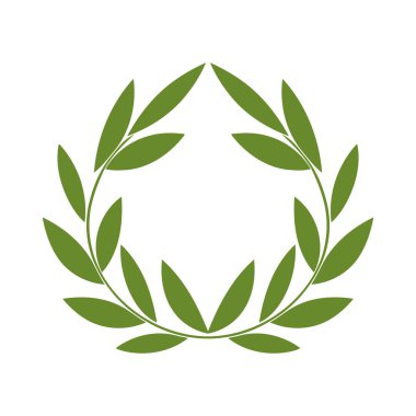 defne dalları yaprak illüstrasyonu izole