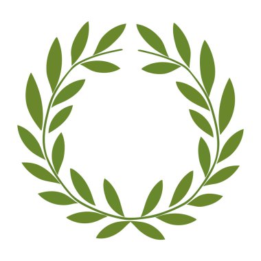 Laurel amblem illüstrasyonunu izole bıraktı