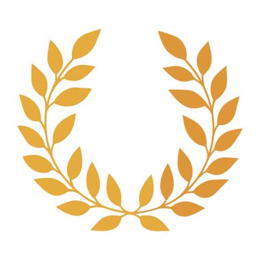 Laurel amblem tasarımı çizimi izole edildi