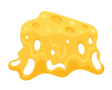 Peynir dilimlenmiş eritilmiş atıştırmalık illüstrasyonu