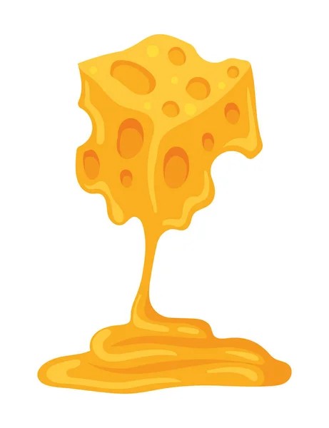 Sýr Plátky Roztavené Potraviny Ilustrace Stock Ilustrace