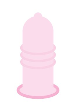 Doğum kontrol hapı pembe prezervatif çizimi