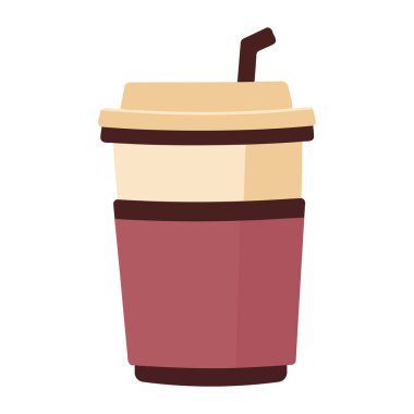 saman illüstrasyonu izole edilmiş yeniden kullanılabilir kahve fincanı
