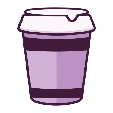 yeniden kullanılabilir kahve fincanı şablonu izole edildi