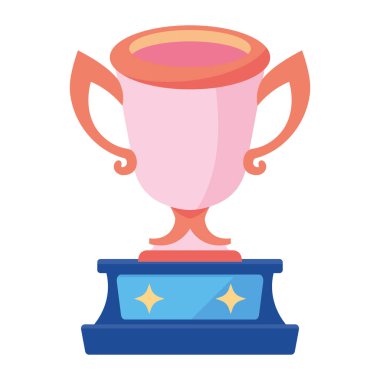 Amerikan futbol kupası illüstrasyonu izole edildi