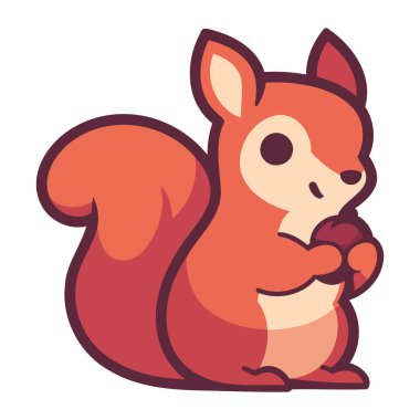 Sonbahar sezonu sincabı şirin çizimler izole edilmiş.