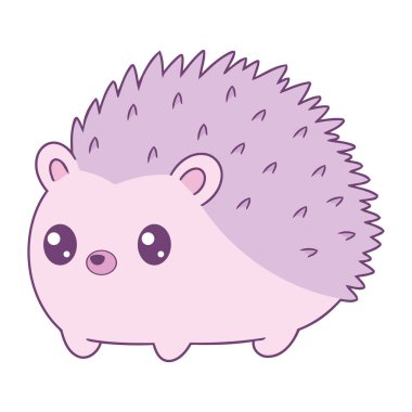 Sonbahar mevsimi kirpi çizimi izole