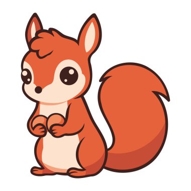 Sonbahar sezonu sincap illüstrasyon simgesi