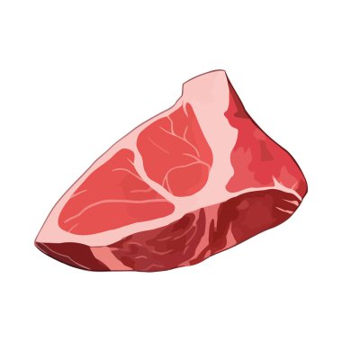 Et ürünleri kasabı illüstrasyonu izole edildi