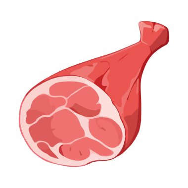et ürünleri bacağı çizimi izole edildi