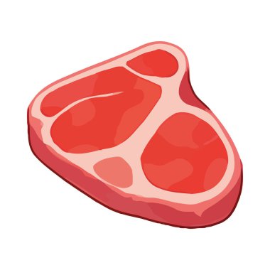 et ürünü fileto illüstrasyonu izole